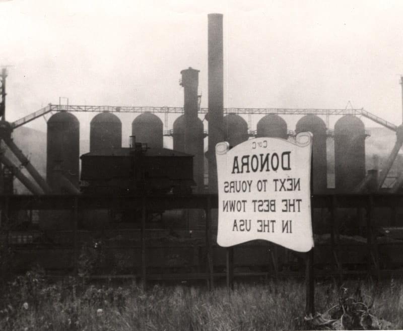 The heavy smog that occurred in October 1948 in Donora, Pennsylvania, helped bring about national efforts to reduce the effects of pollution. (National Library of Medicine)