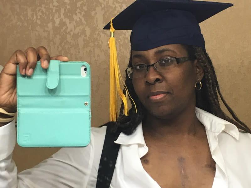 Brittany Clayborne earned her master's degree in organizational psychology while she was in the hospital waiting on a match for a heart transplant. (Photo courtesy of Brittany Clayborne)